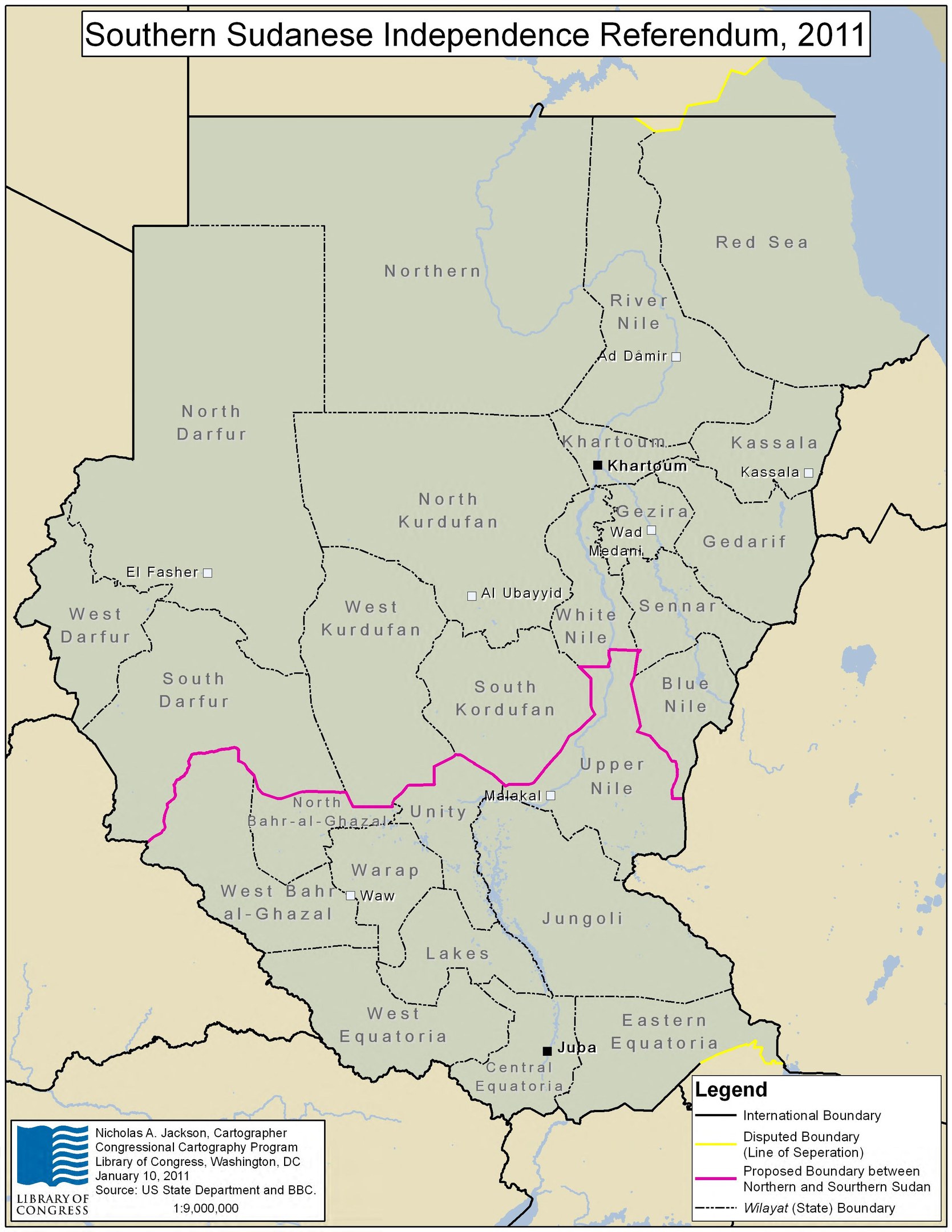 Plakat Mit Buntem Kartenbild Der Südsudanesischen Unabhängigkeitsreferendum 2011, Inklusive Symbole Und Erläuternden Text.