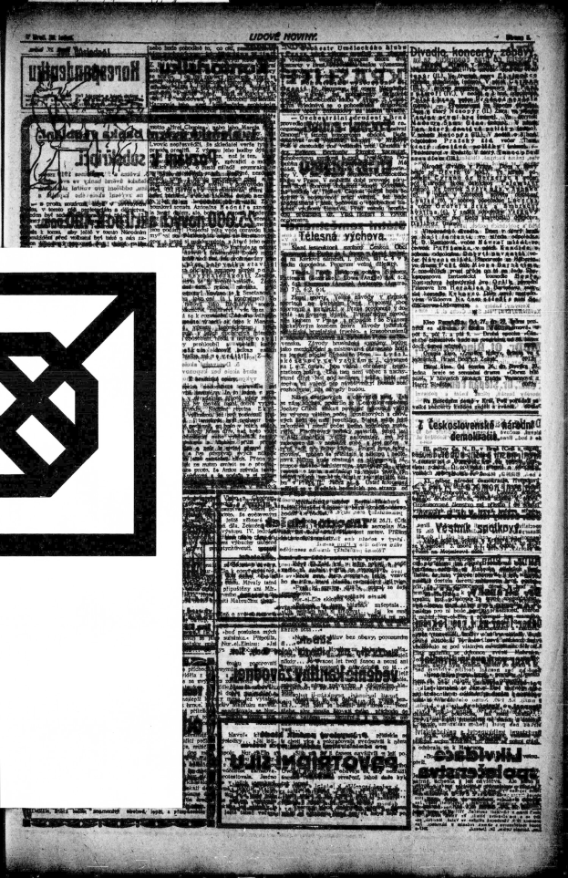 Ein Schwarz-Weiß-Foto der Titelseite einer deutschen Zeitung, das ein deutliches Hakenkreuz in der Mitte zeigt.