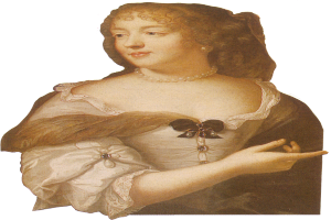 Ein Bild einer Frau in einem weißen Kleid mit einer Perlenkette, vor einem weißen Hintergrund, das als Porträt von Maria Feodorovna, einer russischen Adligen aus dem 16. Jahrhundert, gilt. Ihre Gesichtszüge sind zart, ihre Augen schauen zur Seite, ihr Haar ist ordentlich zurückgebunden und ihr Kleid ist mit feiner Spitze verziert.